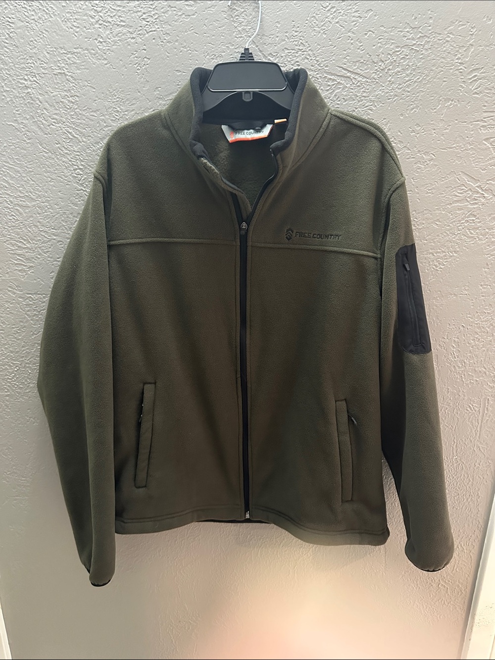 Free Country Olive Green Lightweight Full-Zip Shirt Jacket